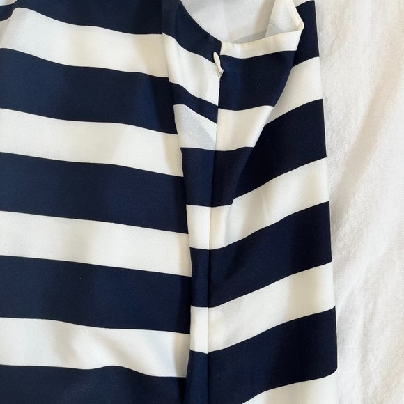 J.Crew Striped Dress Racerback Navy and White Size 0 - Picture 5 of 6